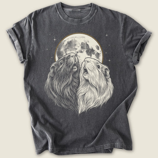 Wheek At The Moon T-shirt-Tee-Pepper-Guinea Pig Culture