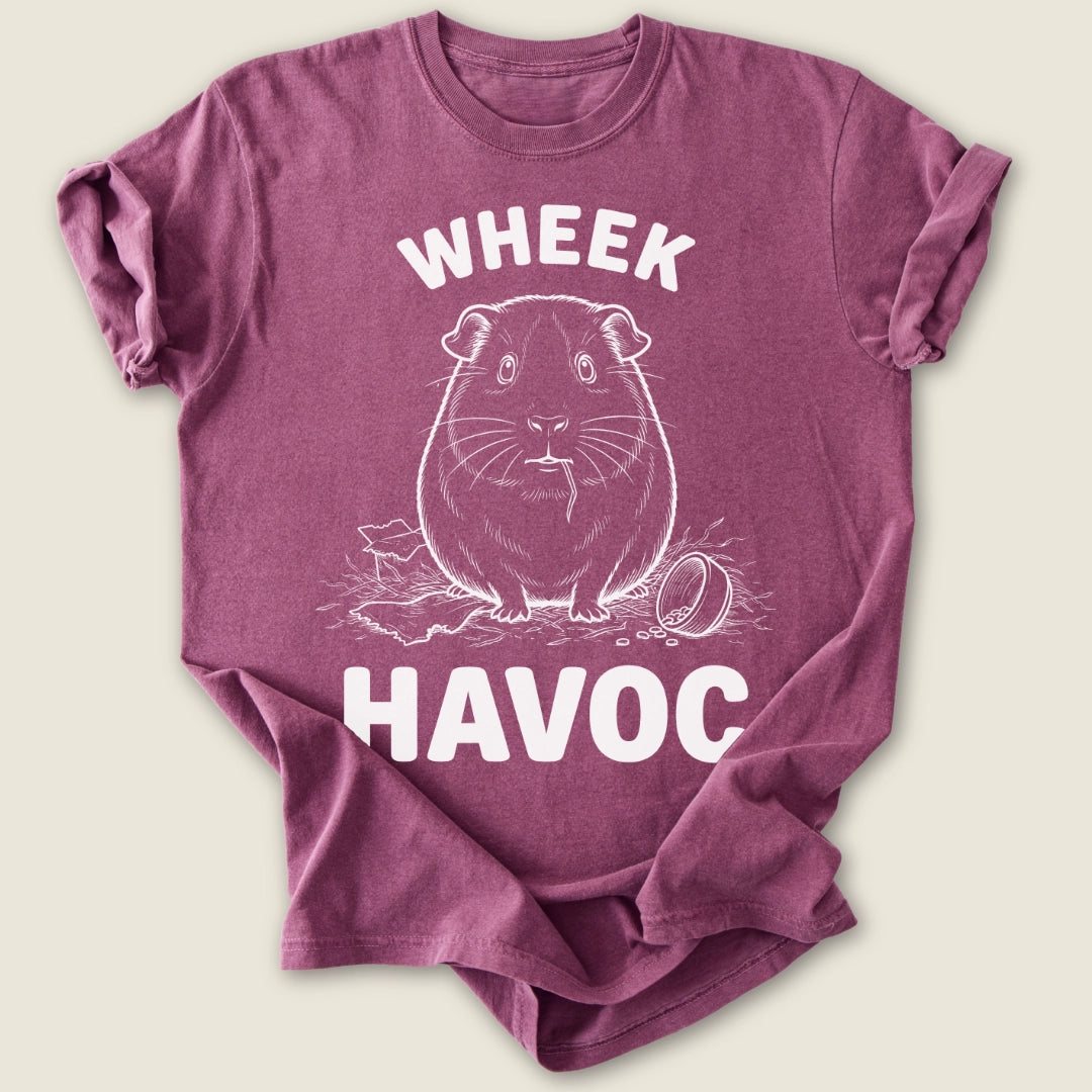 Wheek Havoc T-shirt-Tee-Berry-Guinea Pig Culture