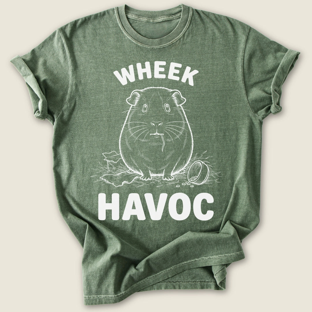 Wheek Havoc T-shirt-Tee-Moss-Guinea Pig Culture