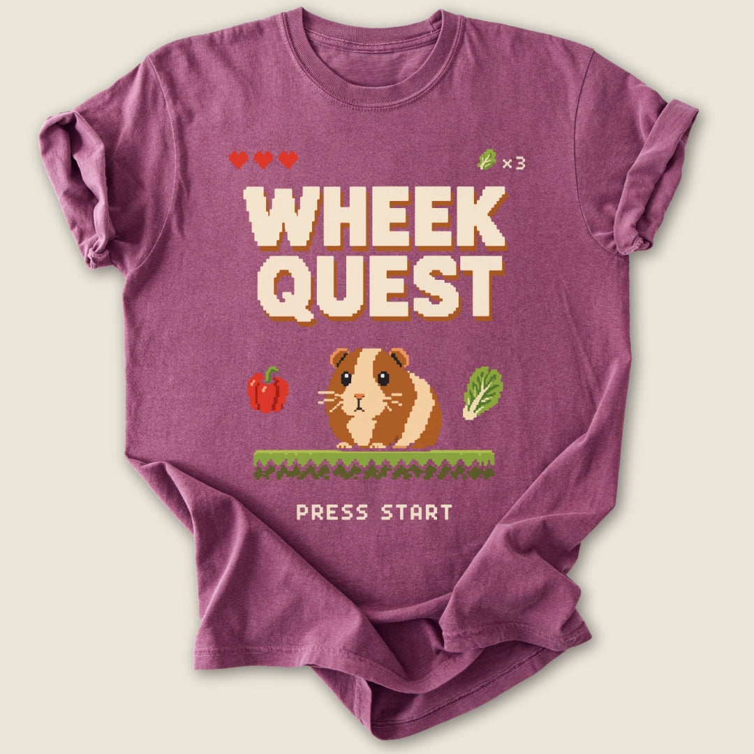 Wheek Quest T-shirt-Tee-Berry-Guinea Pig Culture