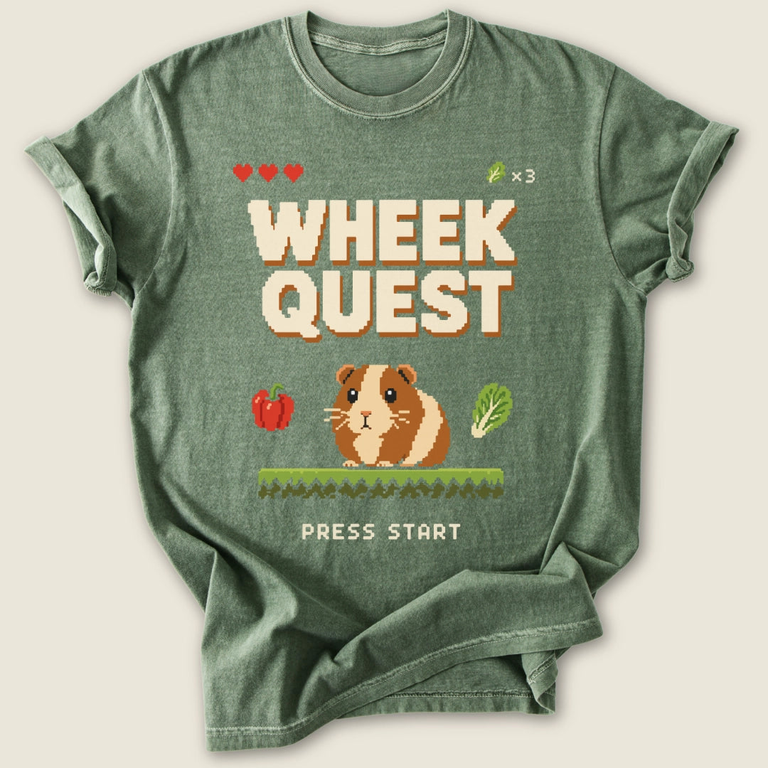 Wheek Quest T-shirt-Tee-Moss-Guinea Pig Culture