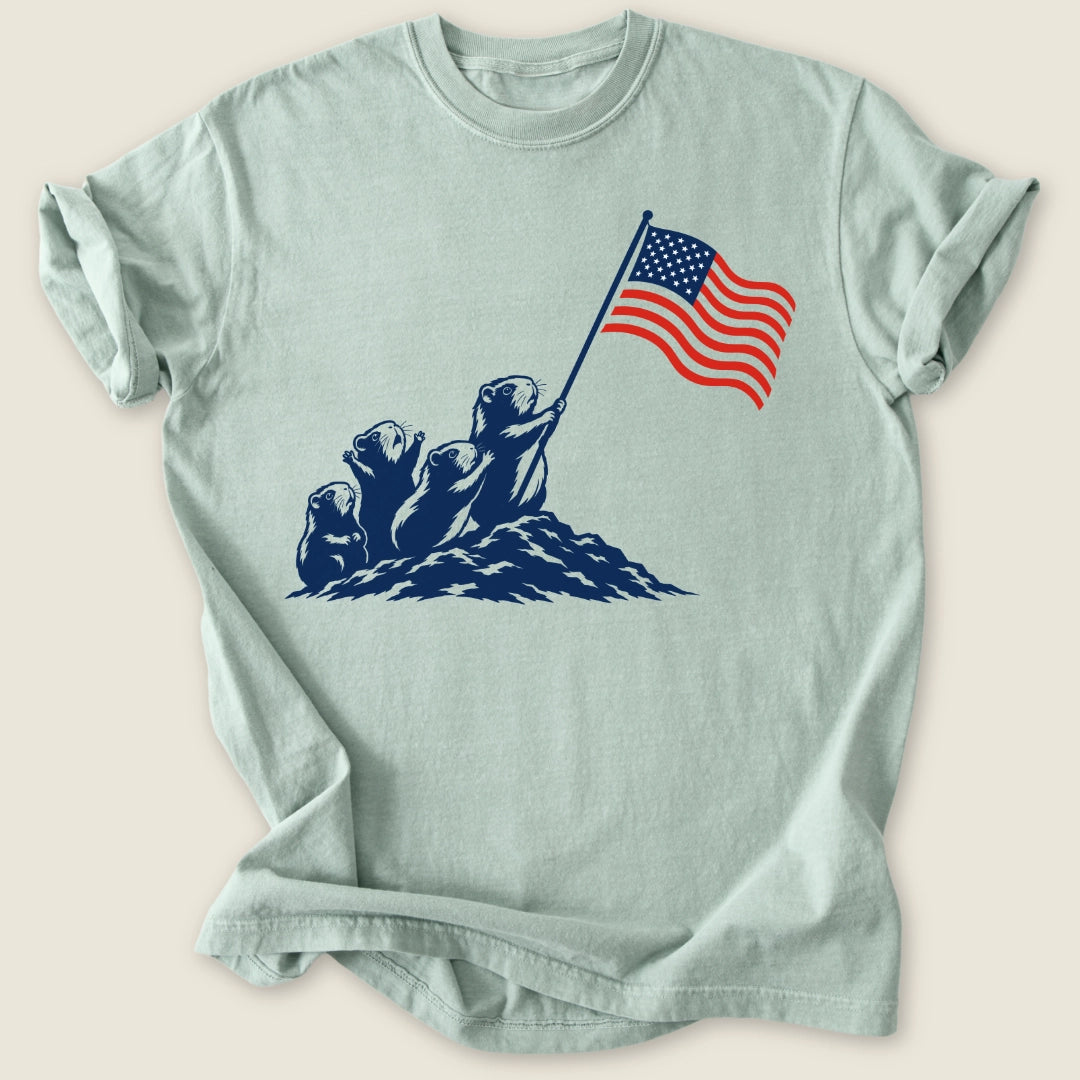 Wheek Spangled Banner T-shirt-Tee-Bay-Guinea Pig Culture