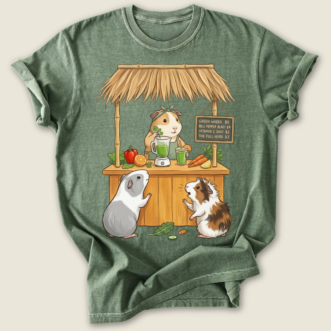 Wheeky's Juice Bar T-shirt-Tee-Moss-Guinea Pig Culture