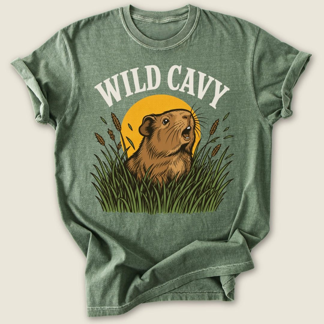 Wild Cavy T-shirt-Tee-Moss-Guinea Pig Culture