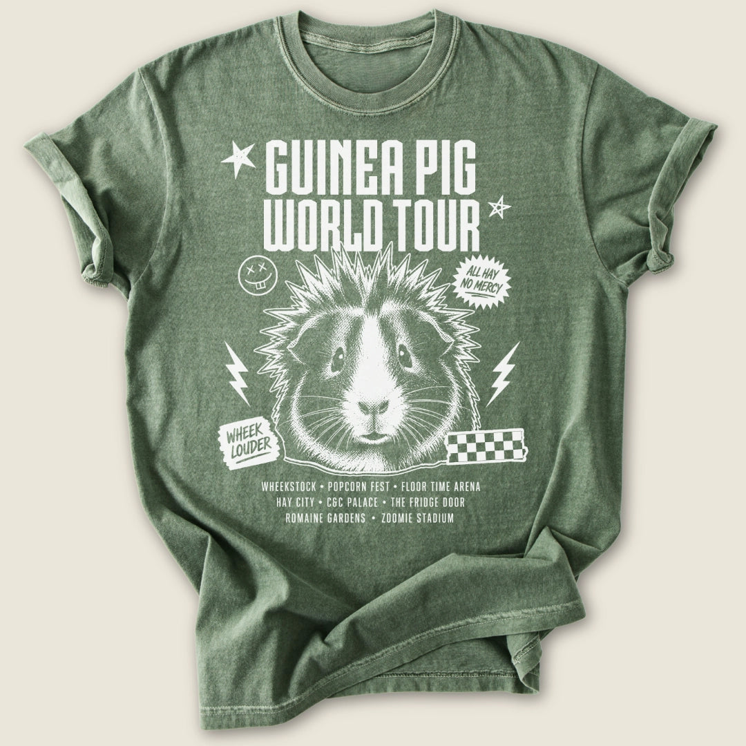 World Tour T-shirt-Tee-Moss-Guinea Pig Culture